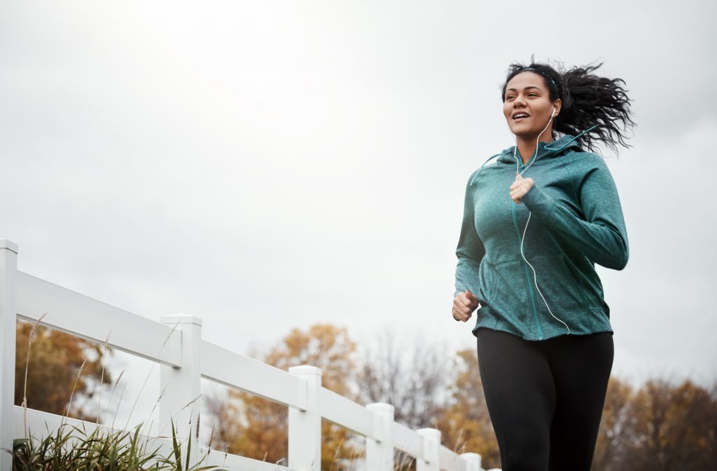 women running for cardiovascular health
